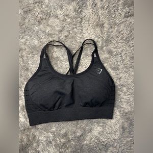 Gymshark Origin Seamless Sports Bra - Black Marl - Small
